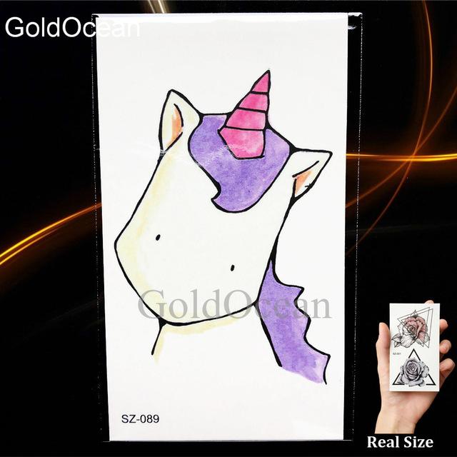 Black Small Paw Temporary Tattoo Women Body Arm Henna Lotus Pendant Tattoo Stickers Girls Fashion Ankle Unicorn Fake Tatoos DIY