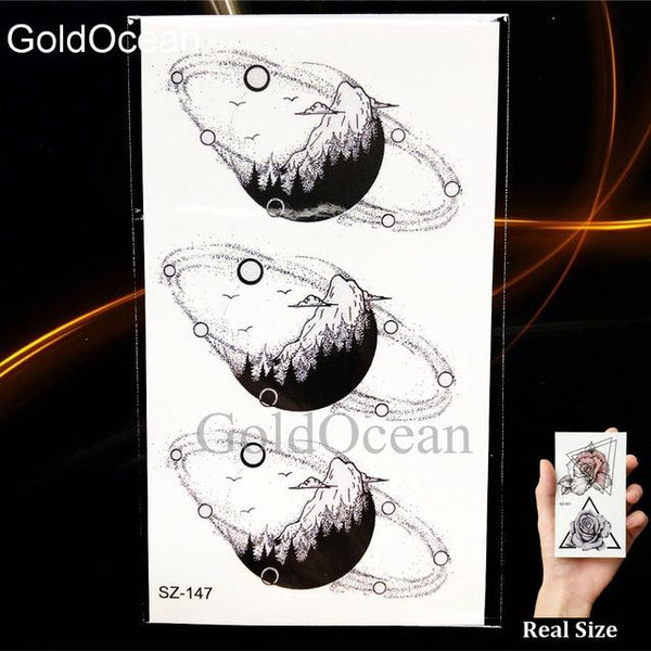 Black Small Paw Temporary Tattoo Women Body Arm Henna Lotus Pendant Tattoo Stickers Girls Fashion Ankle Unicorn Fake Tatoos DIY