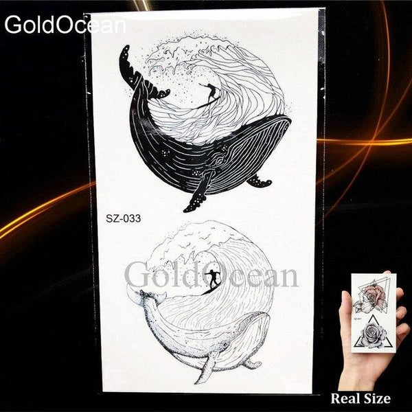 Black Small Paw Temporary Tattoo Women Body Arm Henna Lotus Pendant Tattoo Stickers Girls Fashion Ankle Unicorn Fake Tatoos DIY