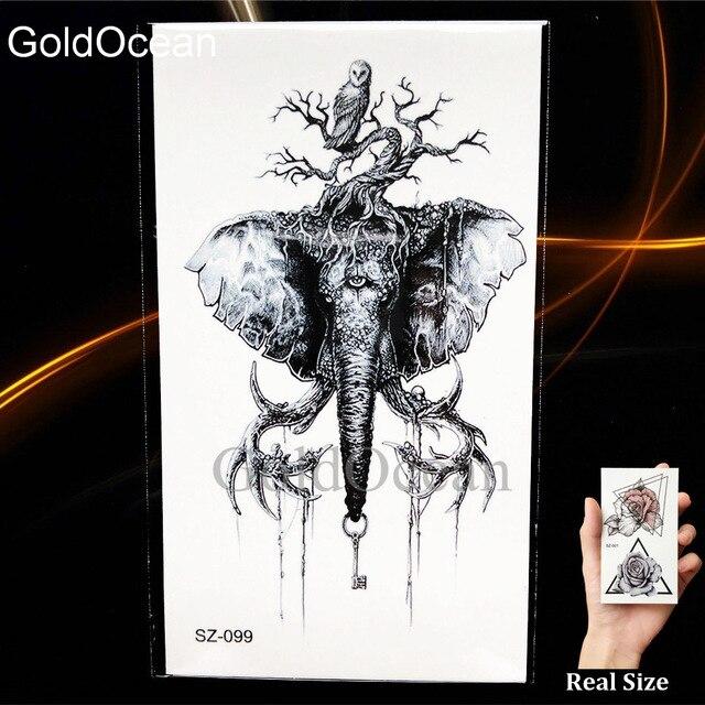 Black Small Paw Temporary Tattoo Women Body Arm Henna Lotus Pendant Tattoo Stickers Girls Fashion Ankle Unicorn Fake Tatoos DIY