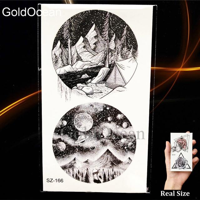 Black Small Paw Temporary Tattoo Women Body Arm Henna Lotus Pendant Tattoo Stickers Girls Fashion Ankle Unicorn Fake Tatoos DIY