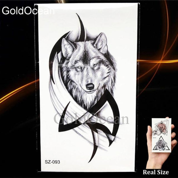 Black Small Paw Temporary Tattoo Women Body Arm Henna Lotus Pendant Tattoo Stickers Girls Fashion Ankle Unicorn Fake Tatoos DIY