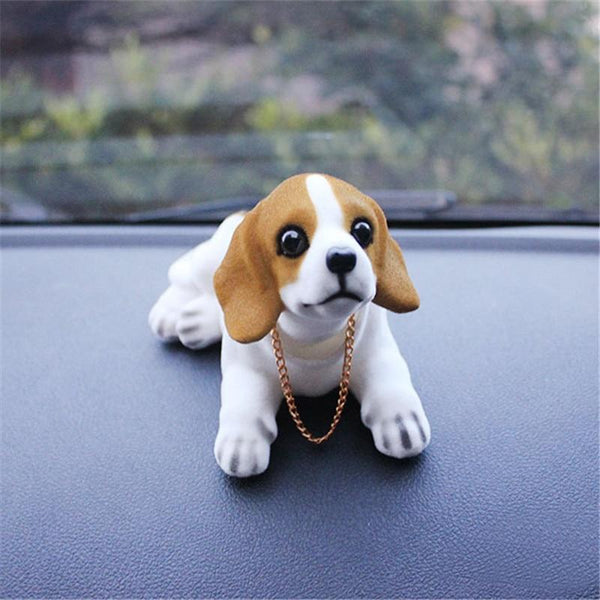 Car Ornament Nodding Dog Shakes His Head Shaking Dog Car Styling Cute Bobblehead Dog Doll For Car Interior Decoration