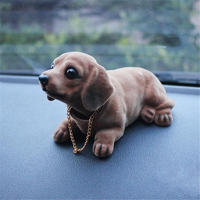 Car Ornament Nodding Dog Shakes His Head Shaking Dog Car Styling Cute Bobblehead Dog Doll For Car Interior Decoration