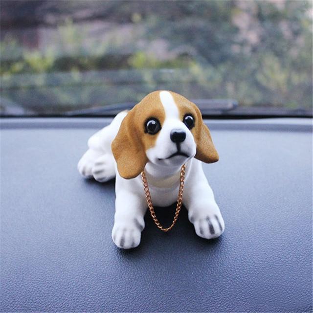 Car Ornament Nodding Dog Shakes His Head Shaking Dog Car Styling Cute Bobblehead Dog Doll For Car Interior Decoration