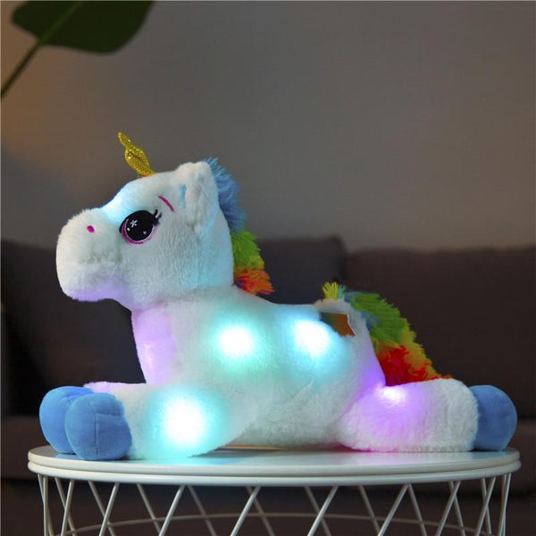 40cm LED Plush Light Up Toys Unicorn Stuffed Animals Plush Toys Cute Pony Horse Toy Soft Doll Kids Toys Christmas Birthday Gifts