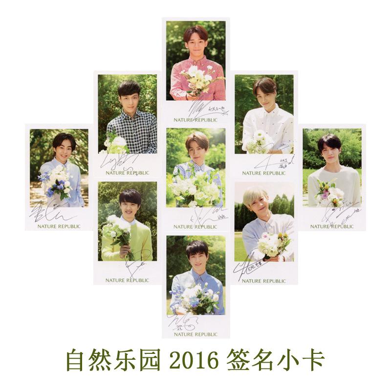 [MYKPOP]EXO & NATURE REPUBLIC 03 Album Photo Card K-POP New Fashion Paper Cards Photocard SA18030814
