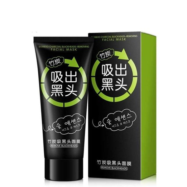 Bamboo Charcoal Black Mask Face Care Deep Cleansing Purifying Blackhead 3 Steps Black Head Remover Acne Nose Mask