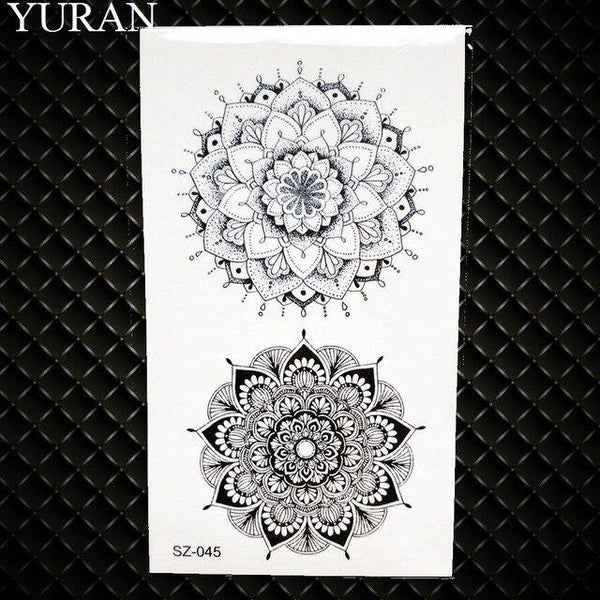 Children Cartoon Temporary Tattoo Sticker Men Gun AK47 Waterproof Fake Black Lines Flower Mountain Cute Tattoo Women Kids Planet