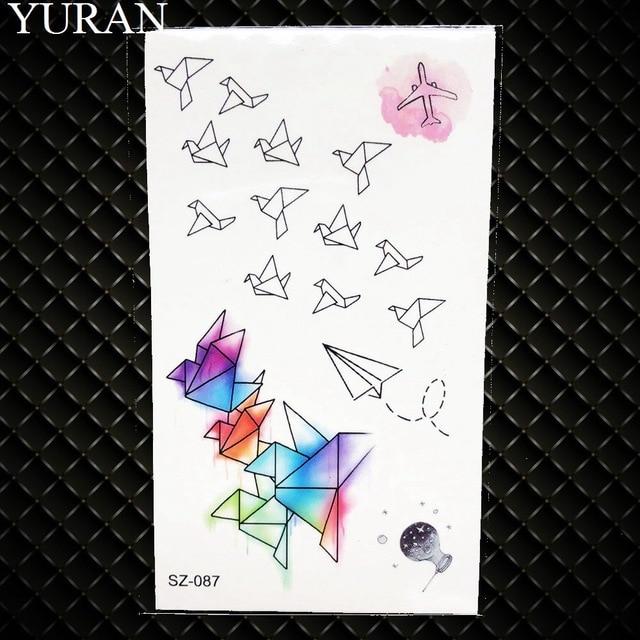 Children Cartoon Temporary Tattoo Sticker Men Gun AK47 Waterproof Fake Black Lines Flower Mountain Cute Tattoo Women Kids Planet