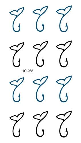 MB HC-265-285 Body Art Tatoo Black White Drawing Little Element Finger Small Water Transfer Temporary Flash Fake Tattoos Sticker