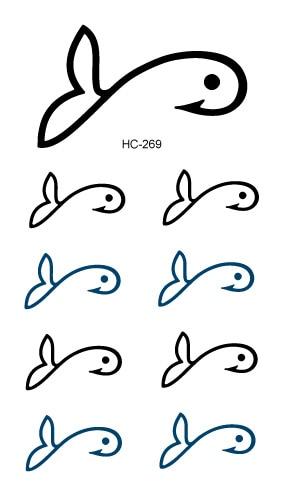 MB HC-265-285 Body Art Tatoo Black White Drawing Little Element Finger Small Water Transfer Temporary Flash Fake Tattoos Sticker