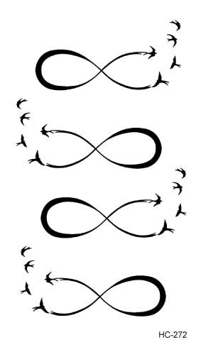 MB HC-265-285 Body Art Tatoo Black White Drawing Little Element Finger Small Water Transfer Temporary Flash Fake Tattoos Sticker