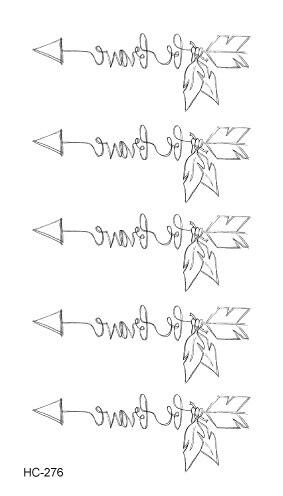 MB HC-265-285 Body Art Tatoo Black White Drawing Little Element Finger Small Water Transfer Temporary Flash Fake Tattoos Sticker