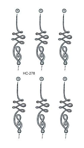MB HC-265-285 Body Art Tatoo Black White Drawing Little Element Finger Small Water Transfer Temporary Flash Fake Tattoos Sticker