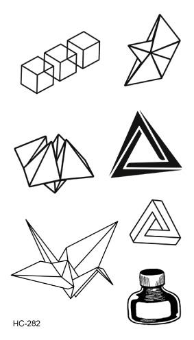 MB HC-265-285 Body Art Tatoo Black White Drawing Little Element Finger Small Water Transfer Temporary Flash Fake Tattoos Sticker