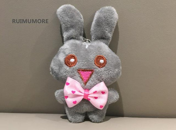 4Colors , Mini 9CM Rabbit Plush Stuffed animal TOY DOLL , Key chain gift Pendant rabbits Plush TOY DOLL