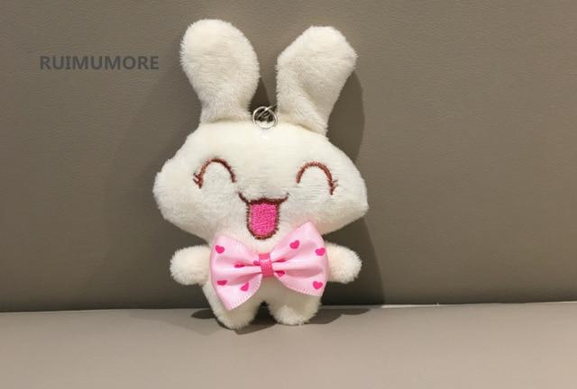 4Colors , Mini 9CM Rabbit Plush Stuffed animal TOY DOLL , Key chain gift Pendant rabbits Plush TOY DOLL