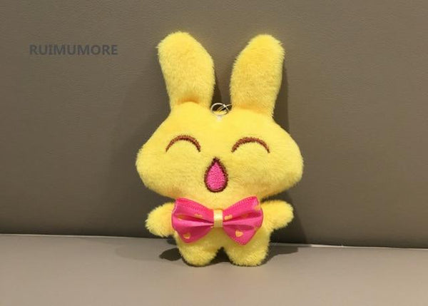4Colors , Mini 9CM Rabbit Plush Stuffed animal TOY DOLL , Key chain gift Pendant rabbits Plush TOY DOLL