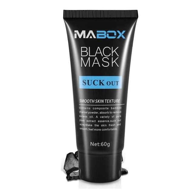 Mabox Blackhead Remover,Pore Control, Skin Cleansing, Purifying Bamboo Charcoal, Peel Off Facial Black Mask.1 bottle
