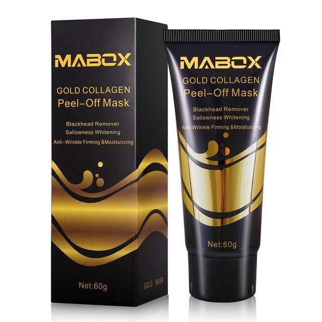 Woman's Fashion Facial Face Mask 24K Gold Collagen Peel Off Black Mask Peeling Acne Treatment Black Deep Cleansing Skin Care