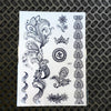 25 Styles Black Ink Henna Temporary Tattoo Sticker Fake Flower Pendants Arm Hand Tatoo Paste Waterproof Body Art Tattoo Stickers