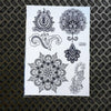 25 Styles Black Ink Henna Temporary Tattoo Sticker Fake Flower Pendants Arm Hand Tatoo Paste Waterproof Body Art Tattoo Stickers