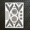 25 Styles Black Ink Henna Temporary Tattoo Sticker Fake Flower Pendants Arm Hand Tatoo Paste Waterproof Body Art Tattoo Stickers