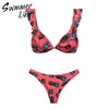 Bandage micro bikini set 2018 Push up sexy swimsuit female Solid ruffle swimwear Brazilian bathing suit summer bathers biquini