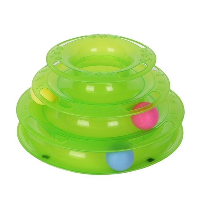 Drop Shipping Funny Cat Pet Toy Cat Toys Intelligence Triple Play Disc Cat Toy Balls Cat Crazy Ball Disk Interactive Toy