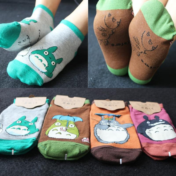 1 pair cute My Neighbor Totoro Cosplay socks plaid striped Animal totoro lot socks summer casual personality socks plush toy