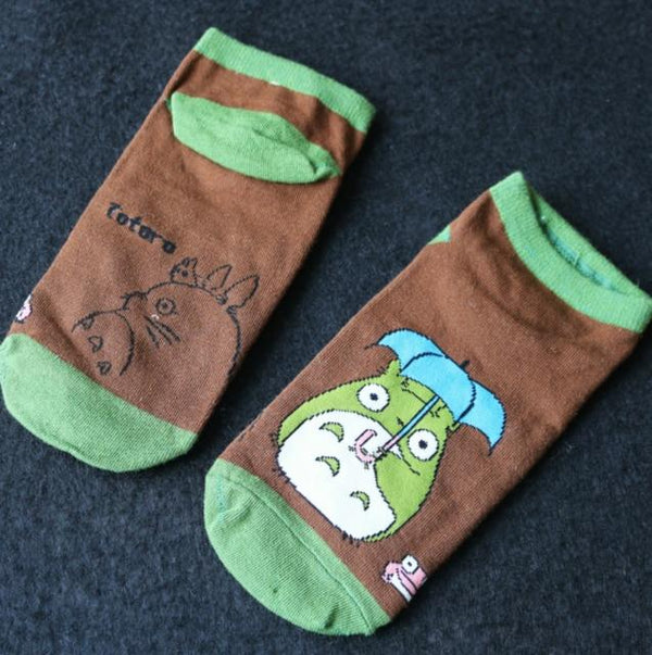 1 pair cute My Neighbor Totoro Cosplay socks plaid striped Animal totoro lot socks summer casual personality socks plush toy