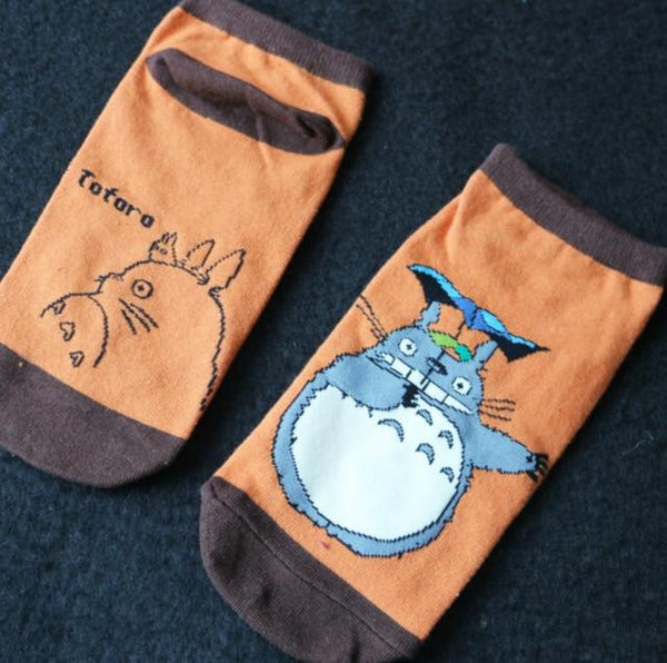 1 pair cute My Neighbor Totoro Cosplay socks plaid striped Animal totoro lot socks summer casual personality socks plush toy