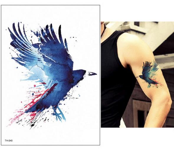 New Cartoon Blue Unicorn Fairy Tales Temporary Tattoo For Children Kids Waterproof Flash Tattoo Sticker Girl Baby Body Art Horse