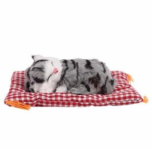 Plush Toys Lovely Simulation Doll Plush Animal Cats Sleeping Toy Real Life Plush with Sound Toy Kids Girl Birthday Gift for Kids