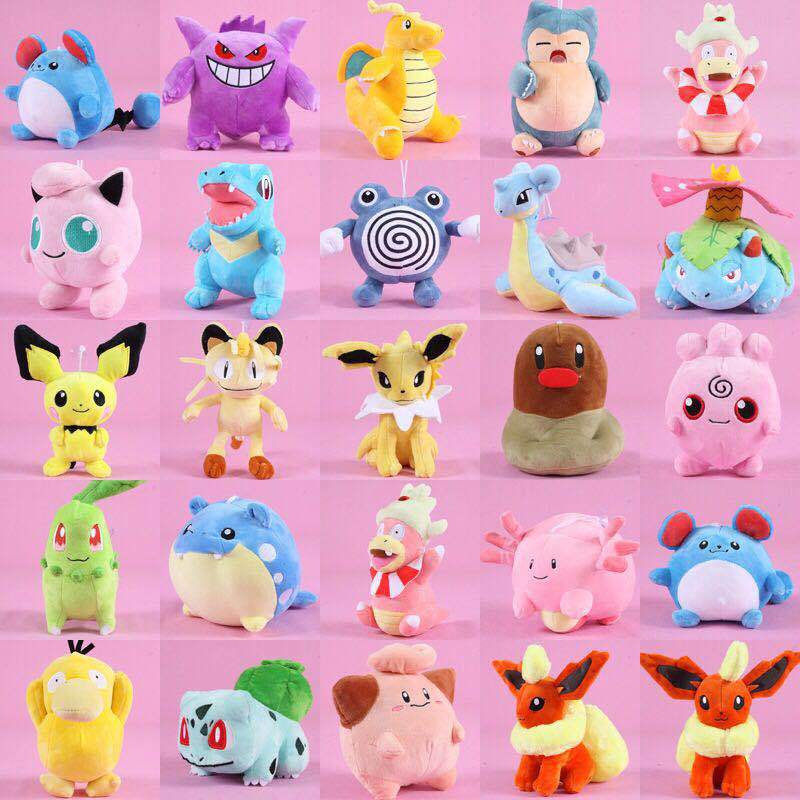27 Style Pikachu Totodile Chikorita Venusaur Eevee Marill Anime plush Claw Doll Soft Toy Birthday Present Kids Gift around 20 CM