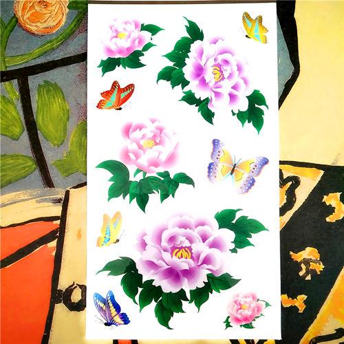 Nu-TATY Rose Chain Temporary Tattoo Body Art Arm Flash Tattoo Stickers 17*10cm Waterproof Fake Henna Painless Tattoo Sticker