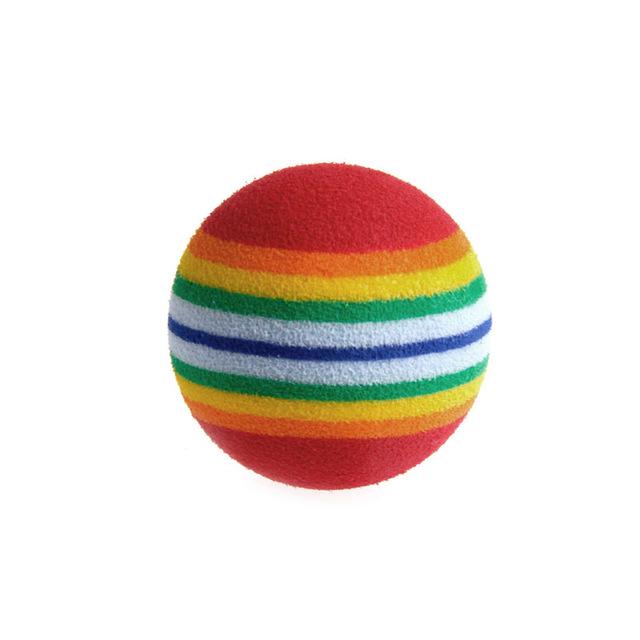 10Pcs Colorful Pet Rainbow Foam Fetch Balls Training Interactive Dog Funny Toy pet products