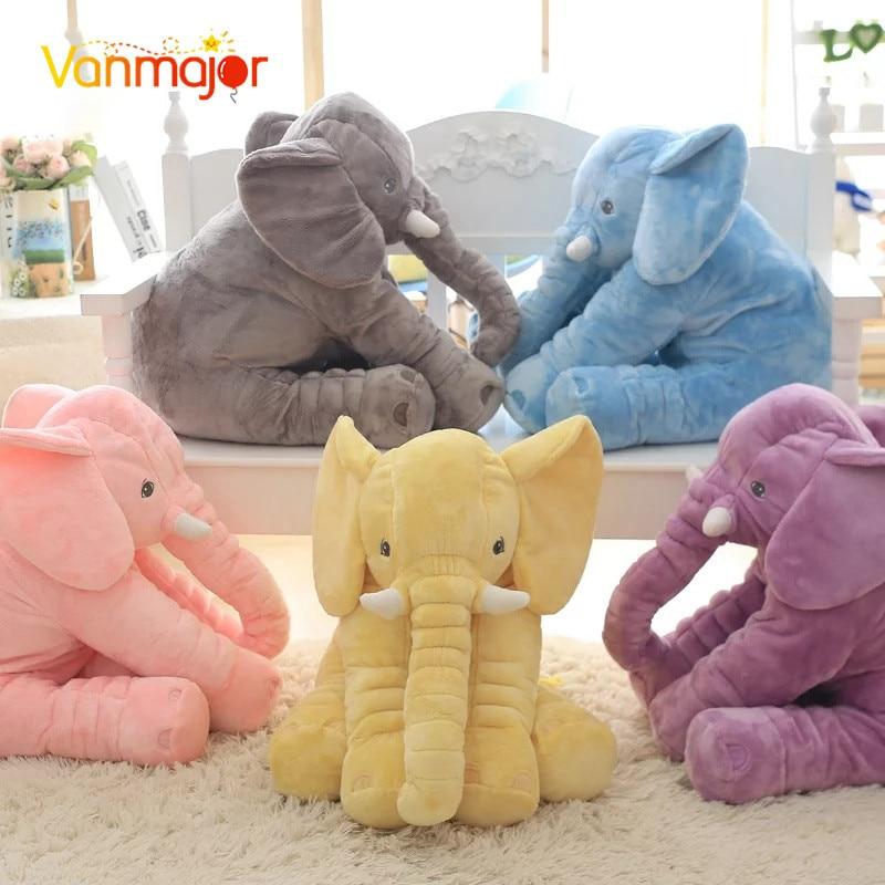 1PC 40/60cm Infant Soft Appease Elephant Playmate Calm Doll Baby Appease Toys Elephant Pillow Plush Toys Stuffed Doll