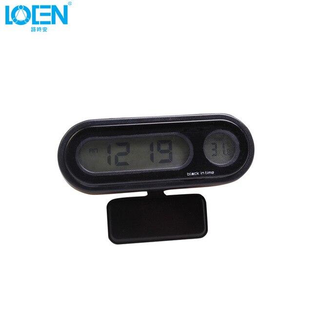 LOEN Auto Digital Clock Automobile Watch Automotive Car Thermometer Hygrometer Decoration Ornament Mini Clock In Car-Styling