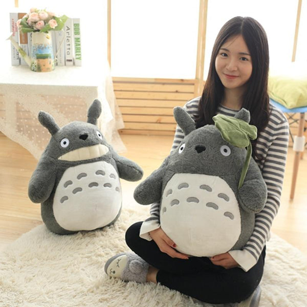 1pc 25/35/50cm Kawaii My Neighbor Totoro Plush Toys Stuffed Soft Anime Character Totoro Doll with Lotus Leaf/Teeth Kids Toys