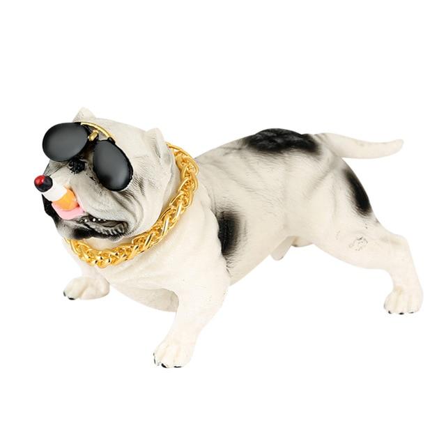 Car Dog Decor Car Interior Simulation Bully Dog Doll Accessories Ornaments XR657