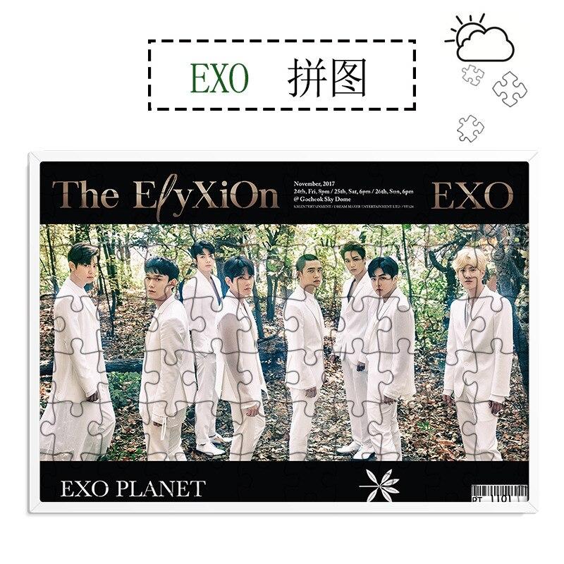 [MYKPOP]EXO PLANET4 Puzzles 120pcs With a Photo Frame Desk Decoration KPOP Fans Collection SA18080516
