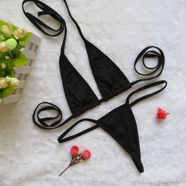 2018 Sexy Micro Mini Bikini Set Women Transparent Swimwear Tiny Bikinis Set Brazilian G-string Thong Biquinis Swimsuit Beachwear