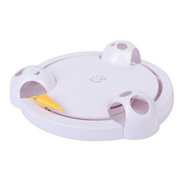 Interactive Pet Cat Toys  Funny Cat Automatic Rotating Cat Play Teaser Plate Mice Catch Toy Electric Playing Exercise Toys