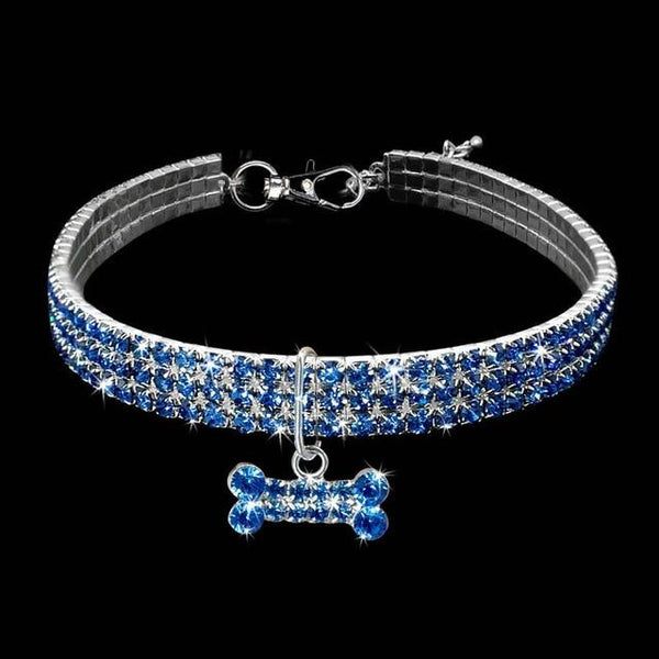 Dog Jewelry Rhinestone Necklace Pet Supplies Dog&Cat Accessories Collar Necklace Puppy Small Dogs Cat Bling Bone Pendants