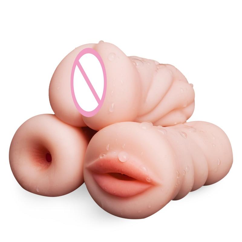 Sex Toys for Men Silicone Artificial Vagina Pussy,Oral Sex ,Ass Male Masturbation Pocket Pussy Anal Vibrator for Adult