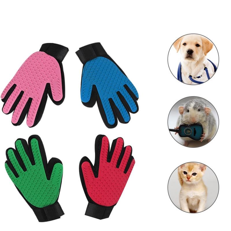 Hot Silicone Dog Glove Dog Accessories Soft Use Pet Cats Gloves Grooming Bath Hair Cleaning Comb Efficient Massage Pets Supplies