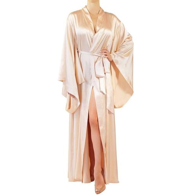 AEL Fashion Loose Soft Comfortable Night Robe Women Belt Bathrobe Women's Sleep Sexy Sleepwear Shift 2017 Select 3 Color