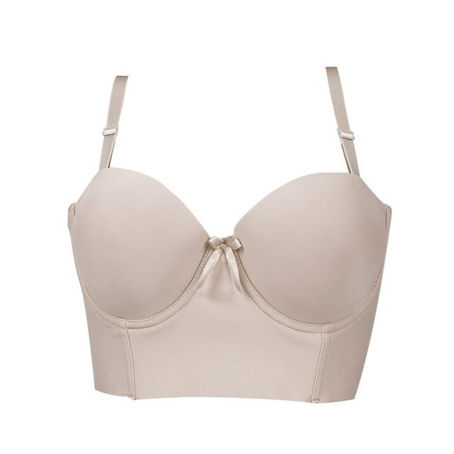 Sexy Bra for Women Push Up Lingerie Smooth 1/2 Cup Seamless Bra Adjustable Straps Bralette Female One-Piece Underwear 6 Colors